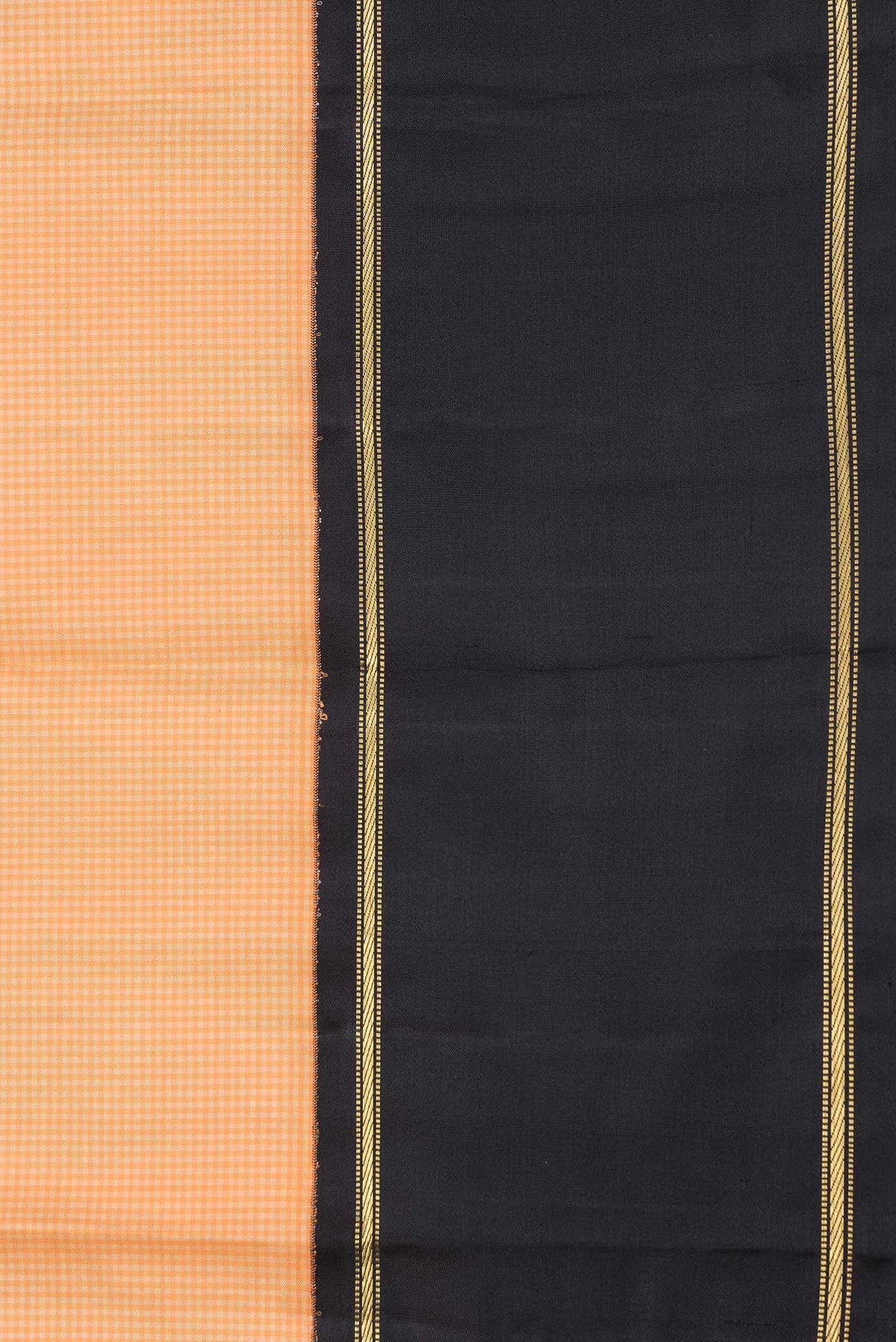 Pure Silk Pure Zari Peach Dual Tone Kanjivaram Saree
