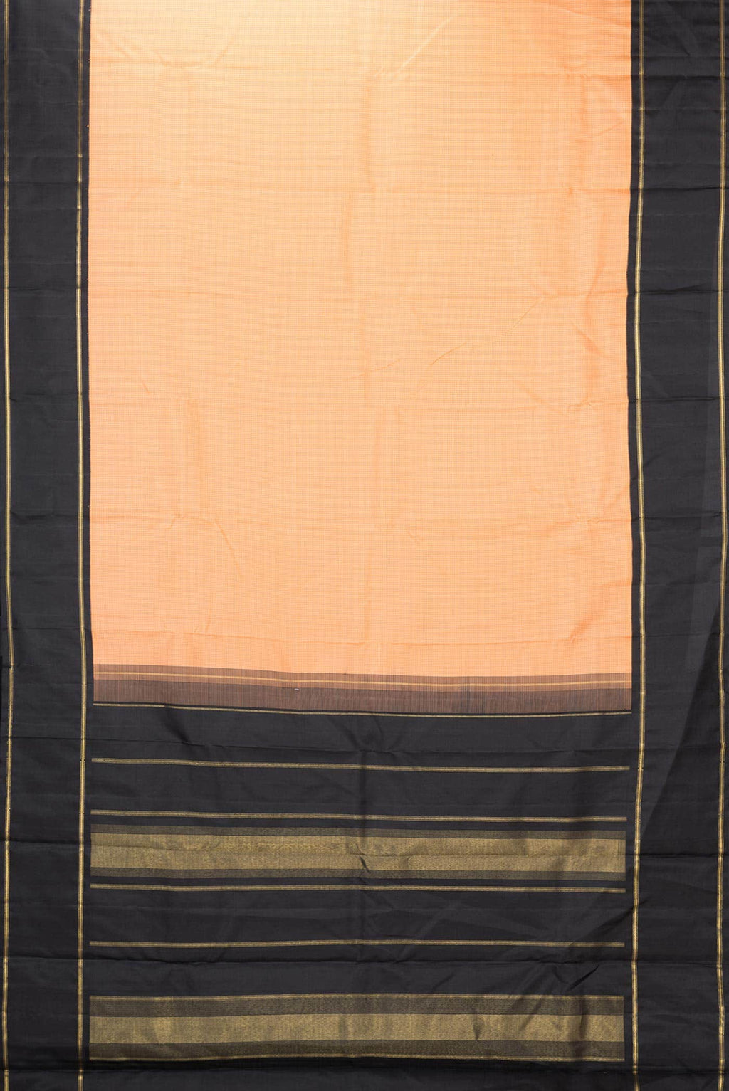 Pure Silk Pure Zari Peach Dual Tone Kanjivaram Saree