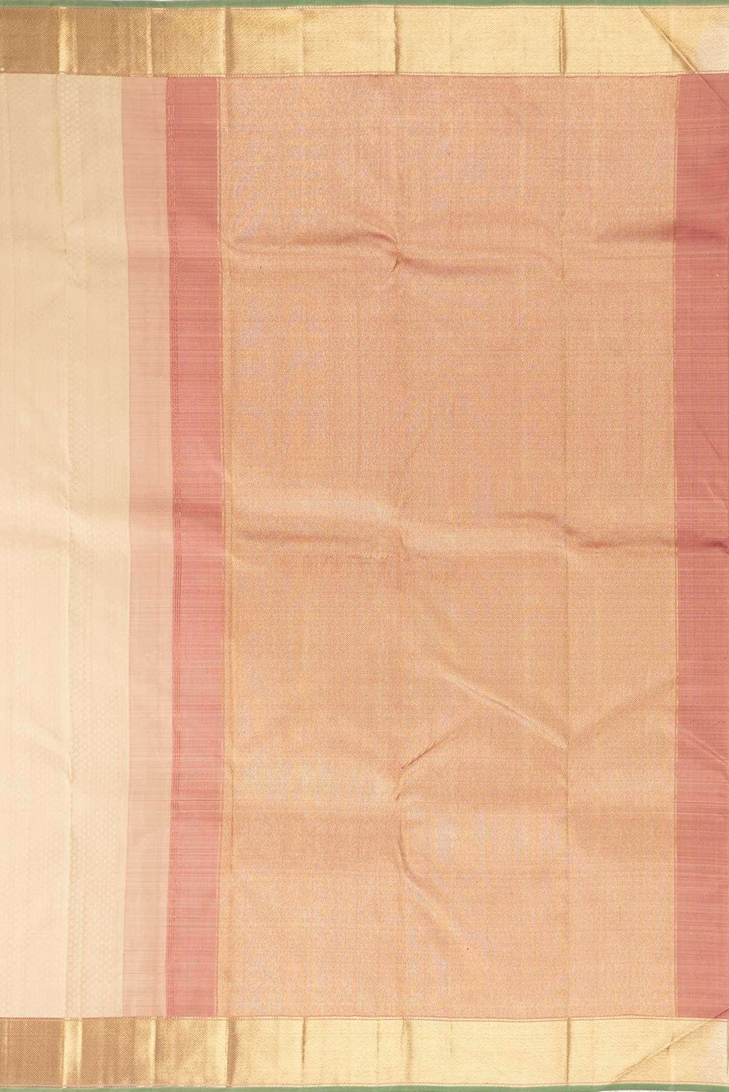 Pure Silk Pure Zari Sandal Dual Tone Kanchipuram Saree