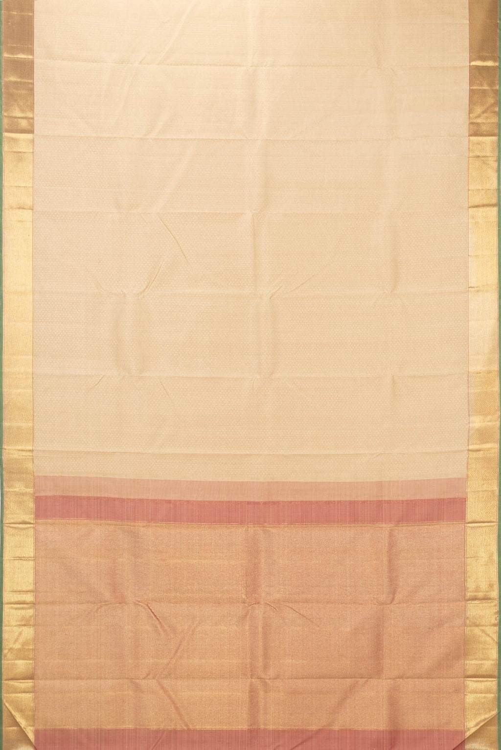 Pure Silk Pure Zari Sandal Dual Tone Kanchipuram Saree