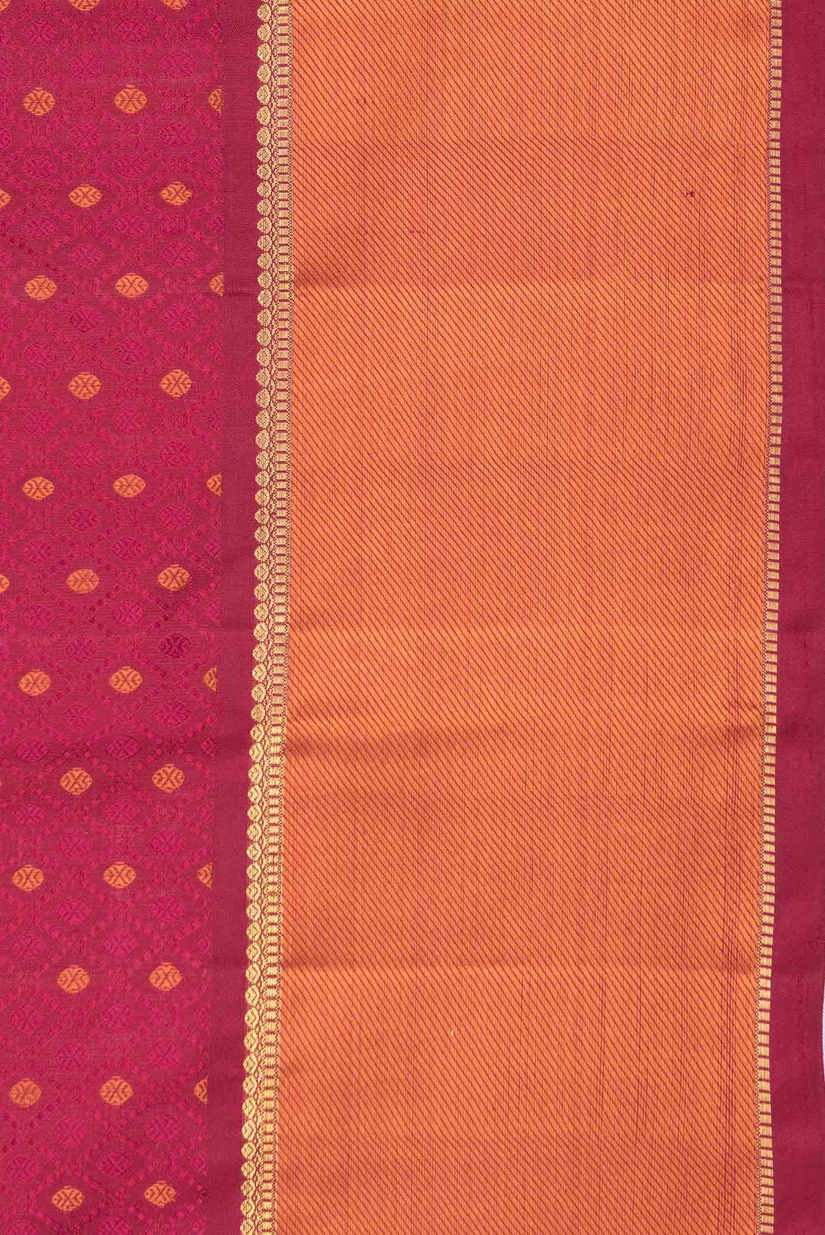 Pure Silk Pure Zari Dark Pink Dual Tone Kanchipuram Saree