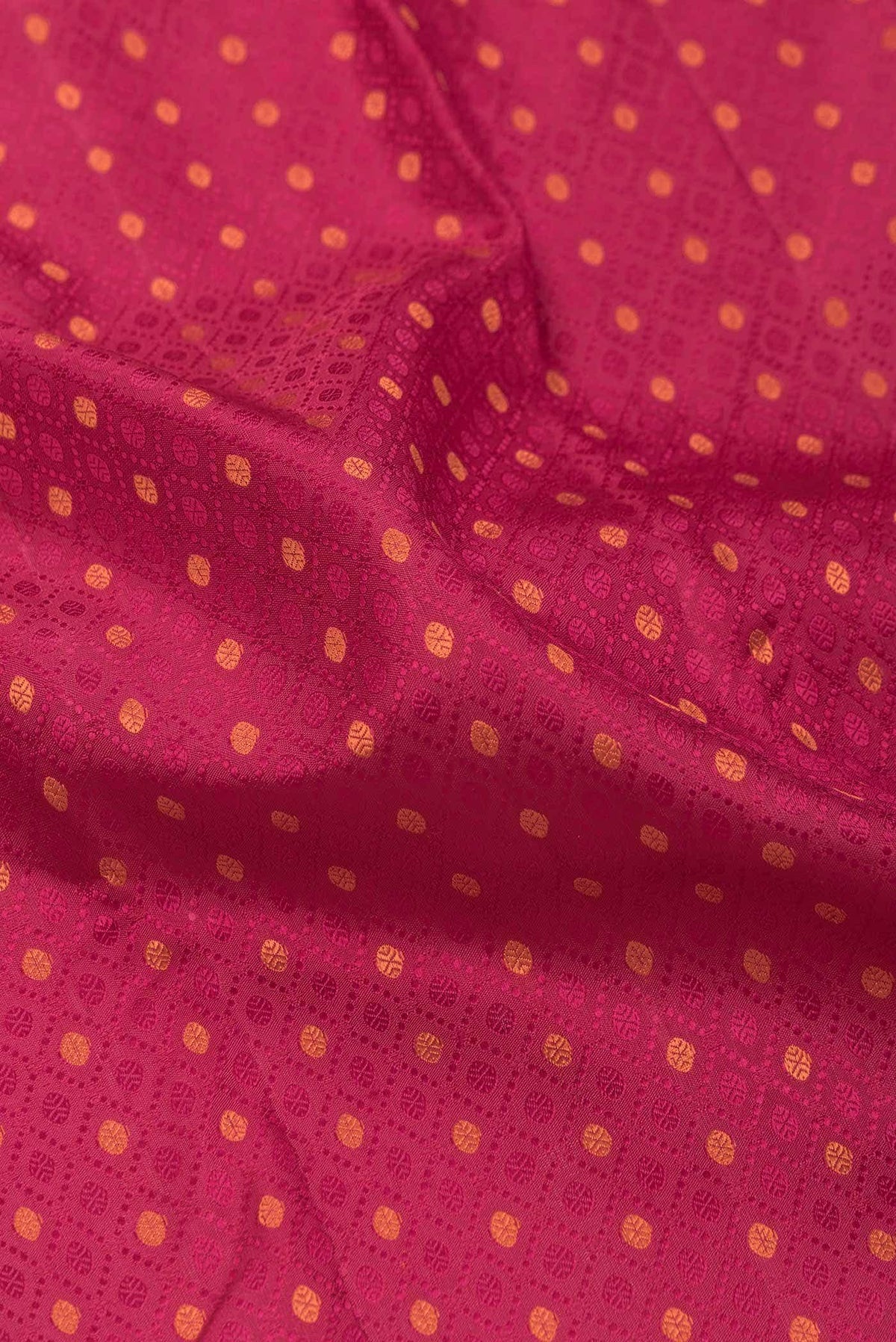 Pure Silk Pure Zari Dark Pink Dual Tone Kanchipuram Saree
