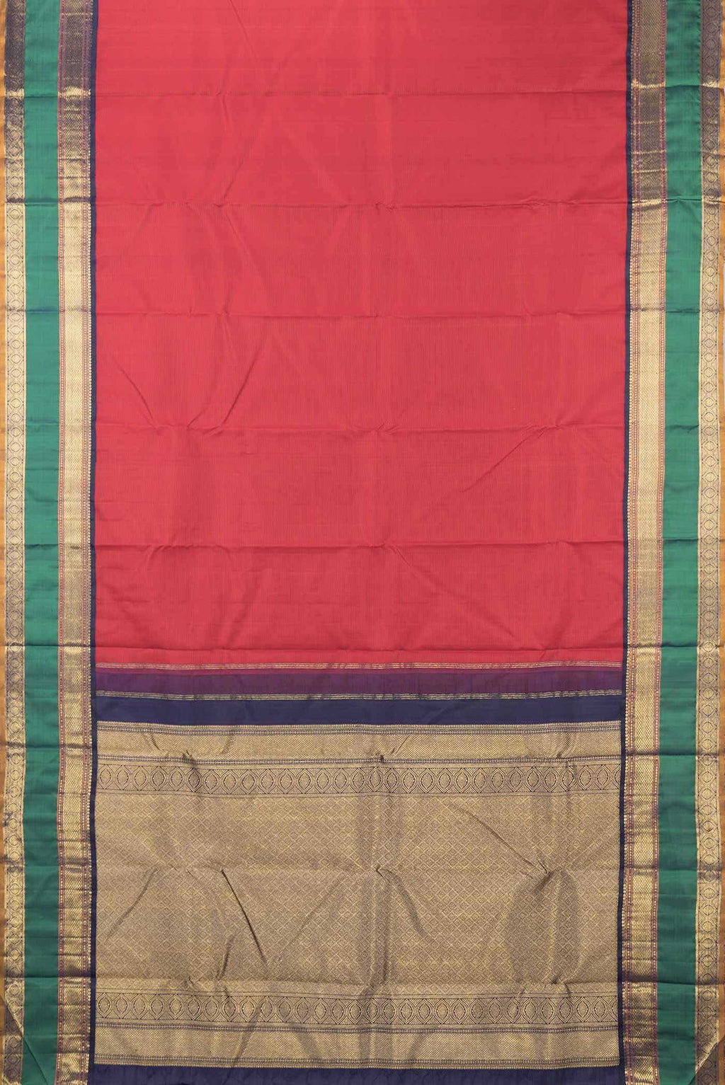 Pure Silk Pure Zari Red Kanjivaram Saree
