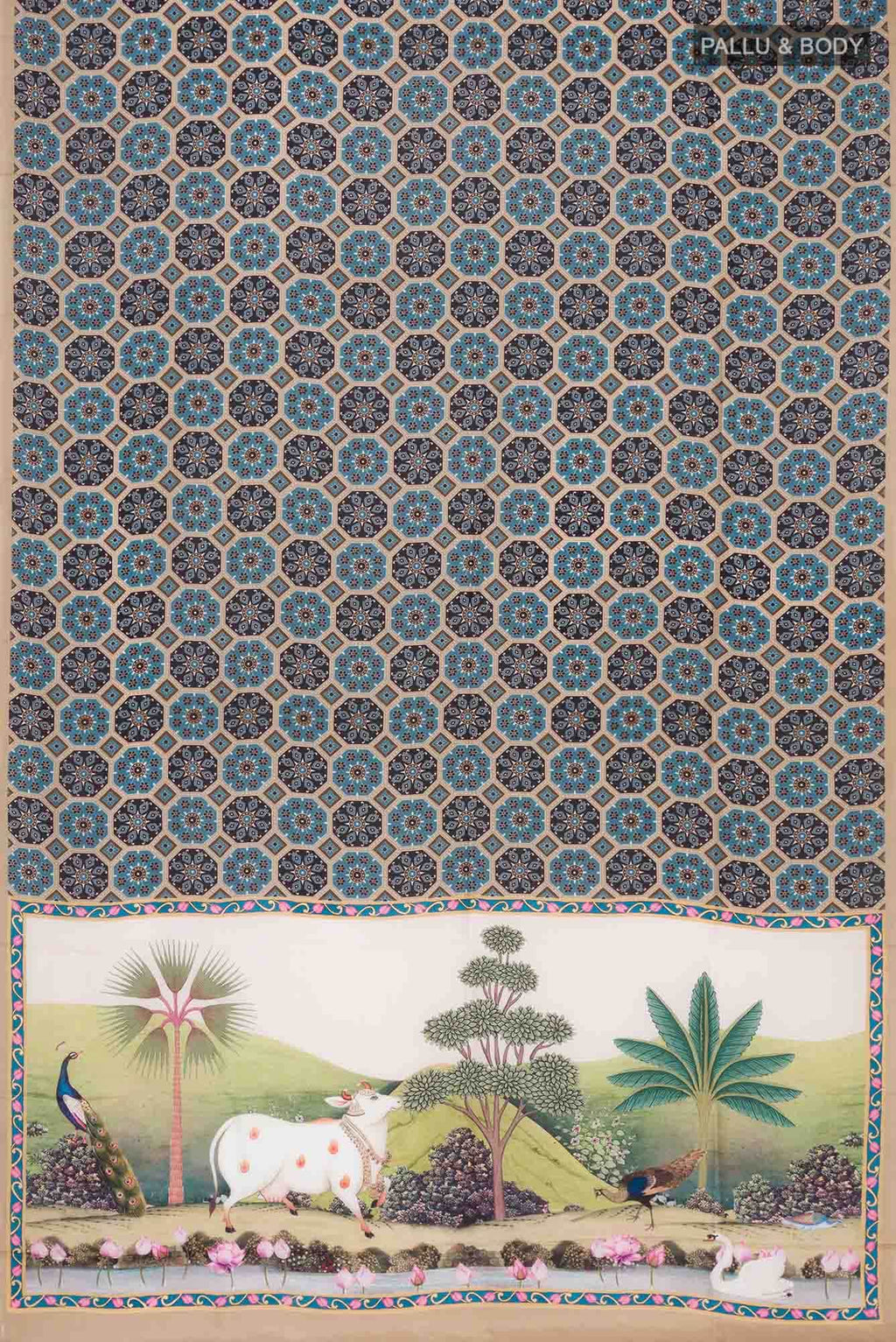 Multi Color Printed Silk Saree