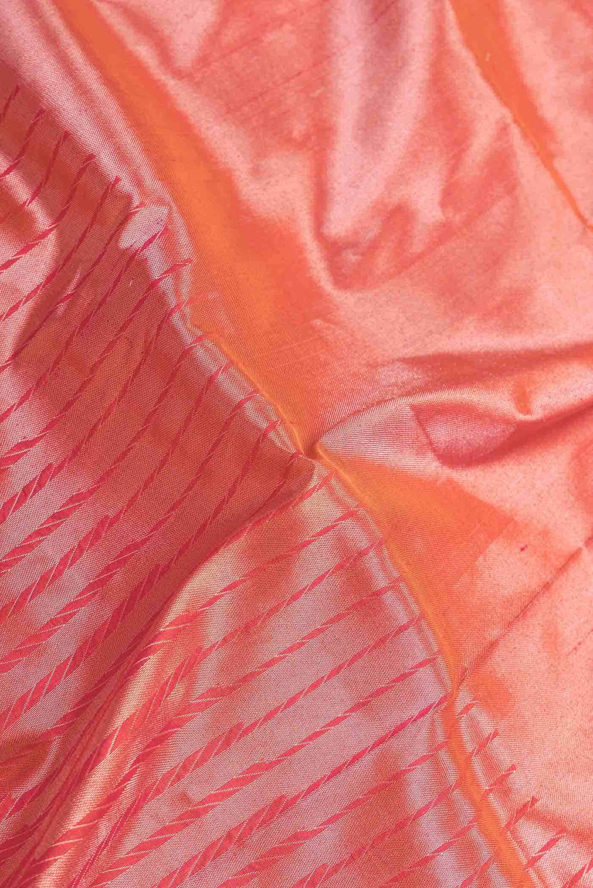 Orange Dual Tone Banarasi Silk Saree