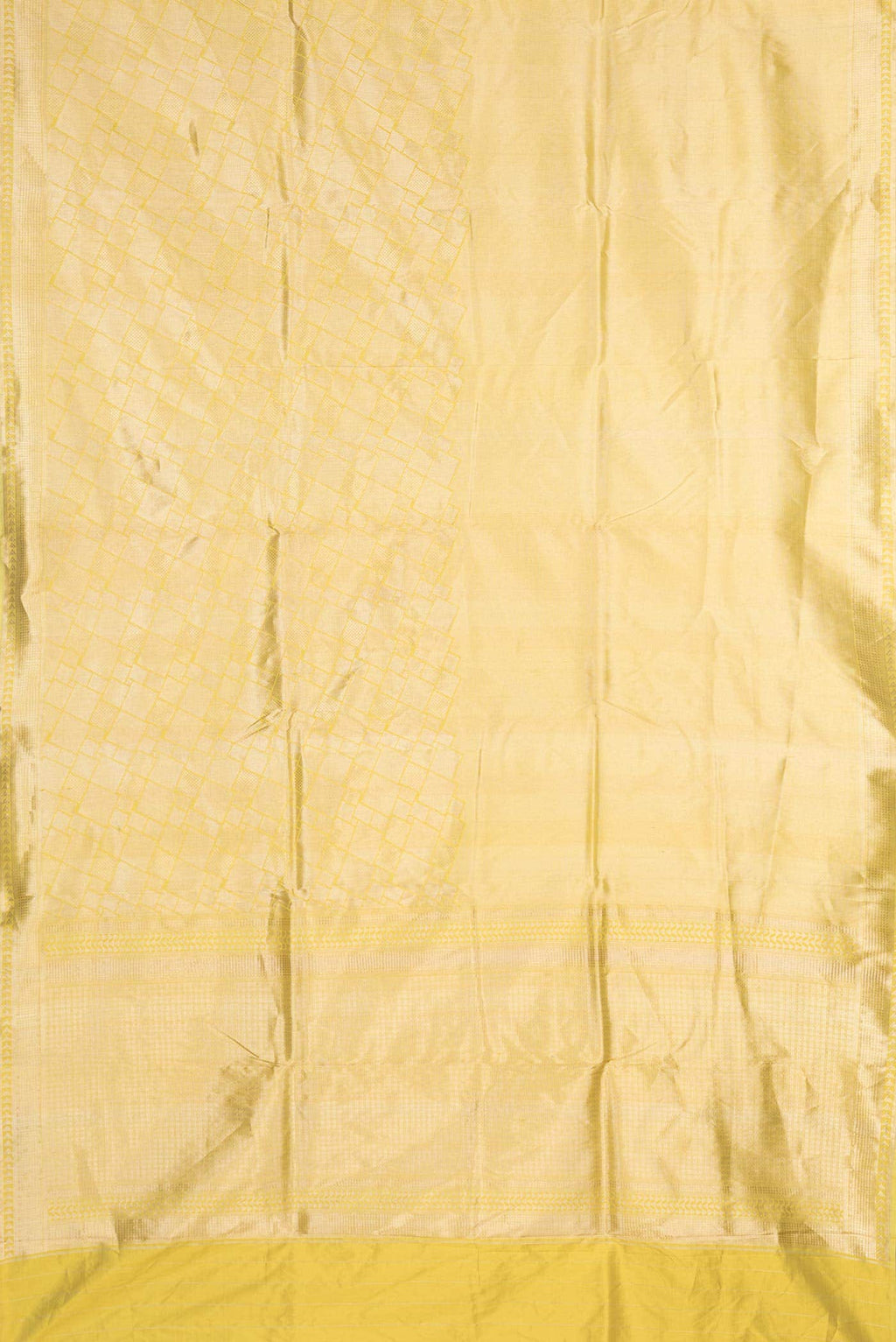 Lemon Yellow Dual Tone Banarasi Silk Saree