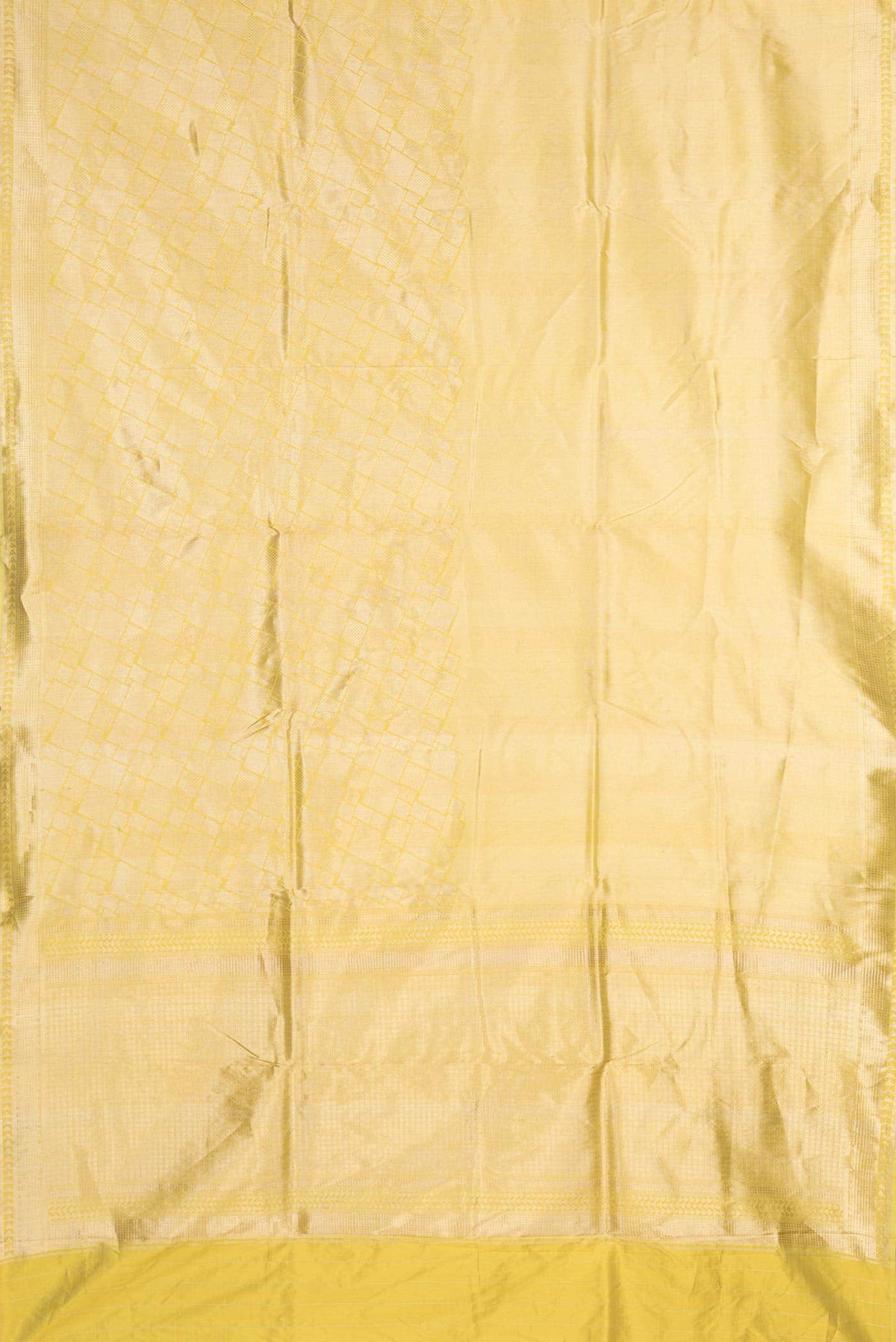 Lemon Yellow Dual Tone Banarasi Silk Saree
