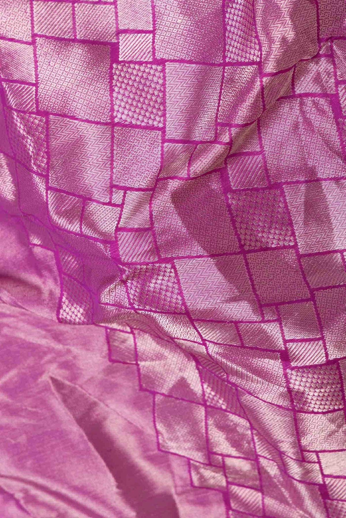 Pink Dual Tone Banarasi Silk Saree