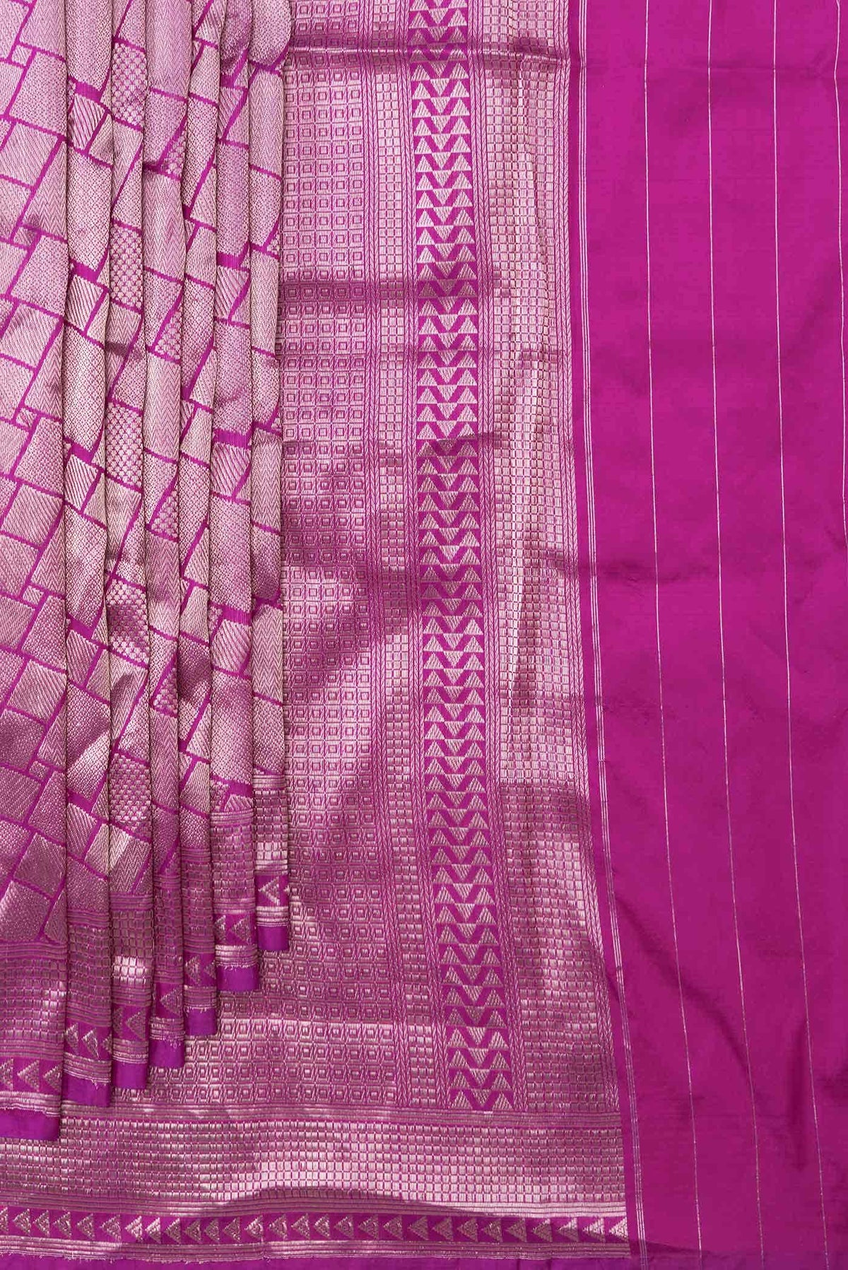 Pink Dual Tone Banarasi Silk Saree
