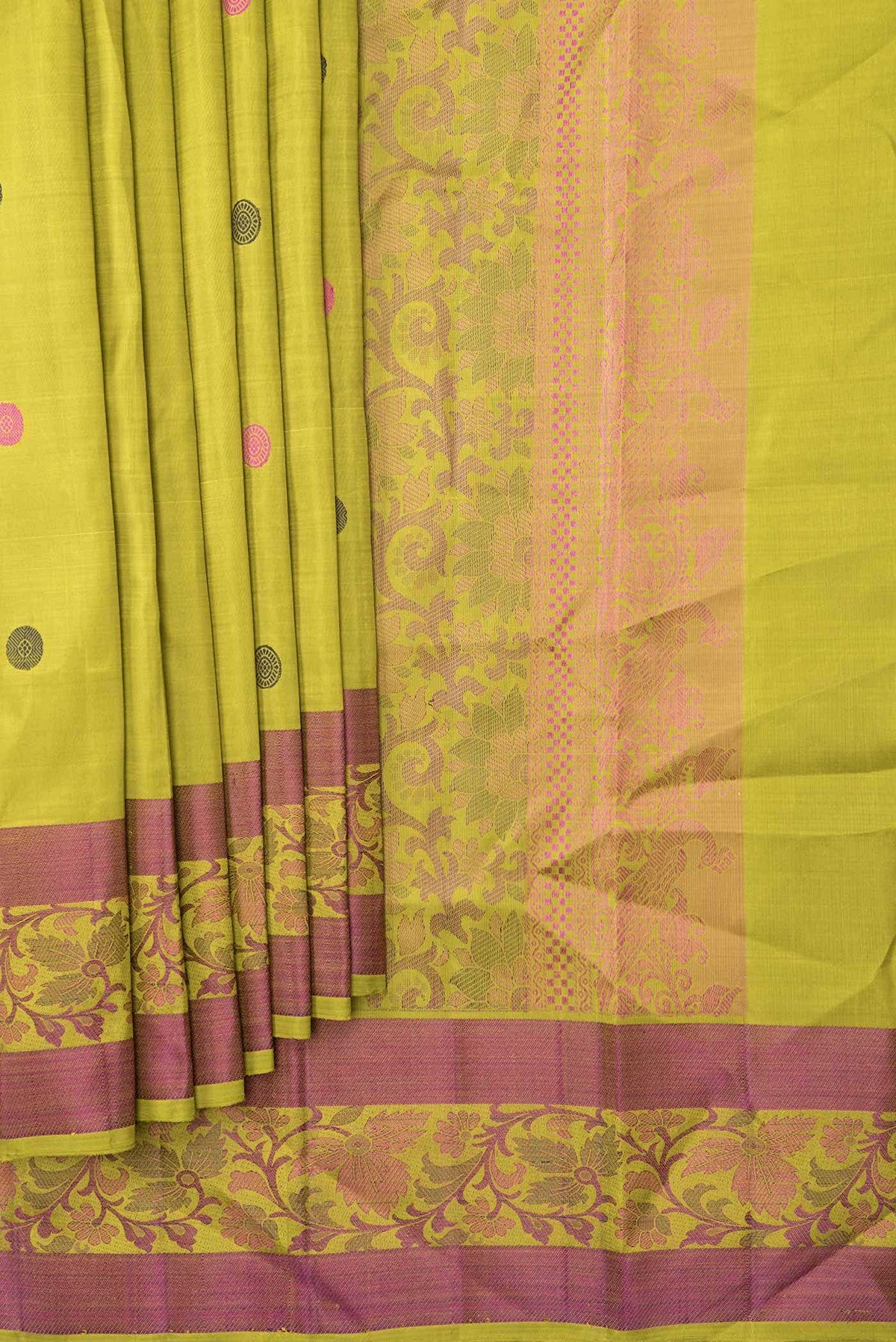 Green Dual Tone Kanjivaram Silk Saree