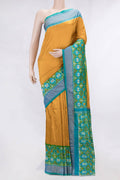 Mustard Dual Tone Double Ikat Saree