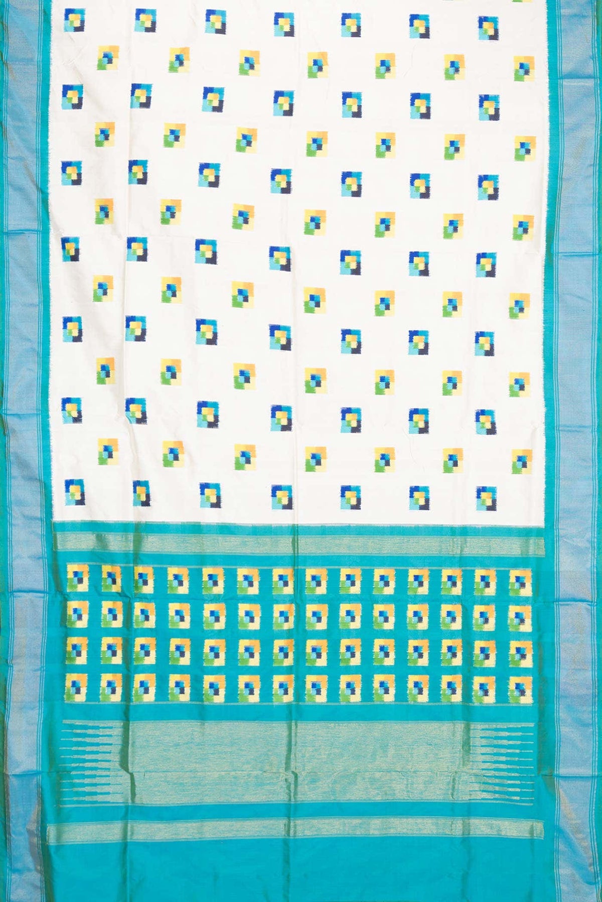 Sandal Dual Tone Double Ikat Saree