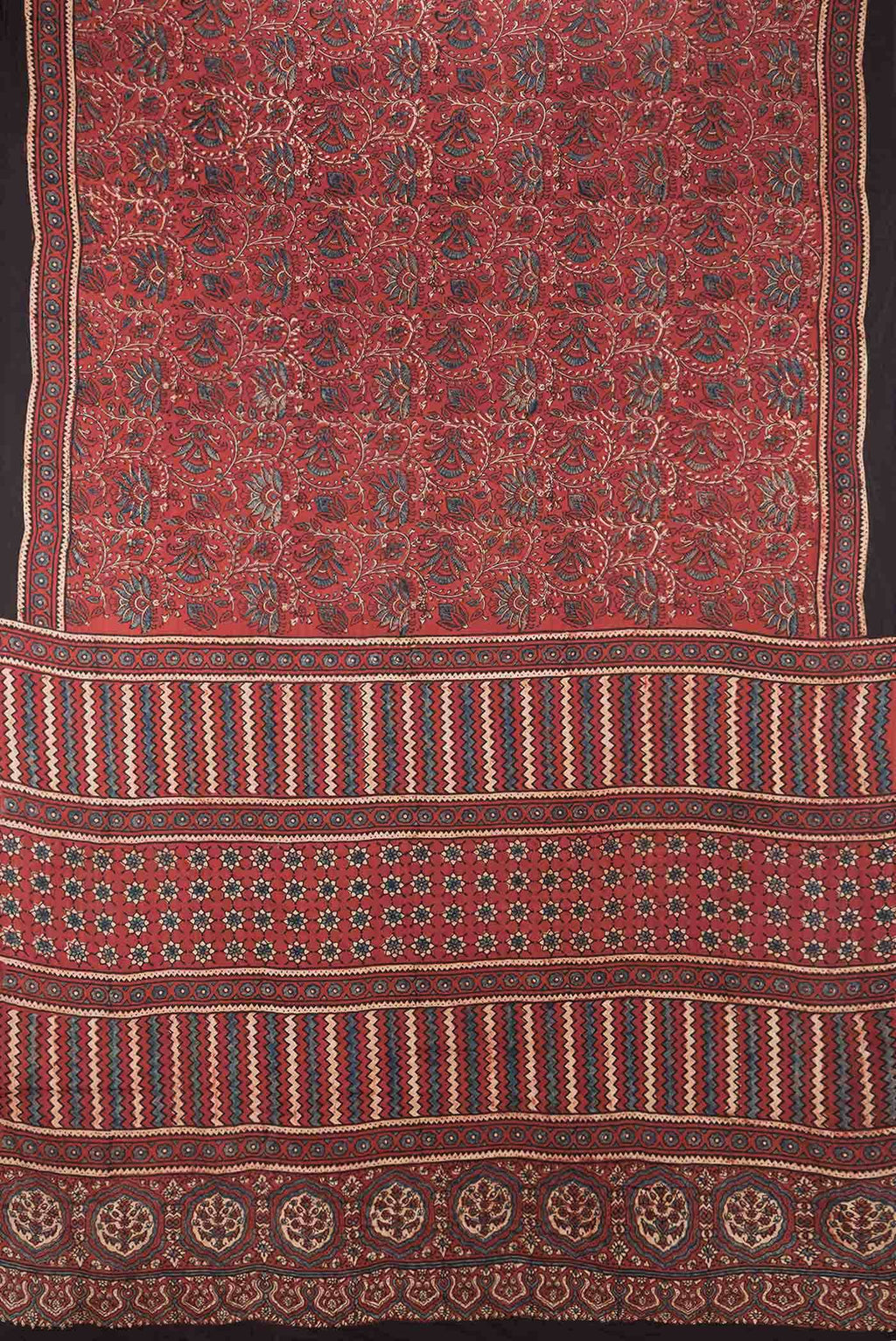 Maroon Dual Tone Blended Mysore Crepe Saree