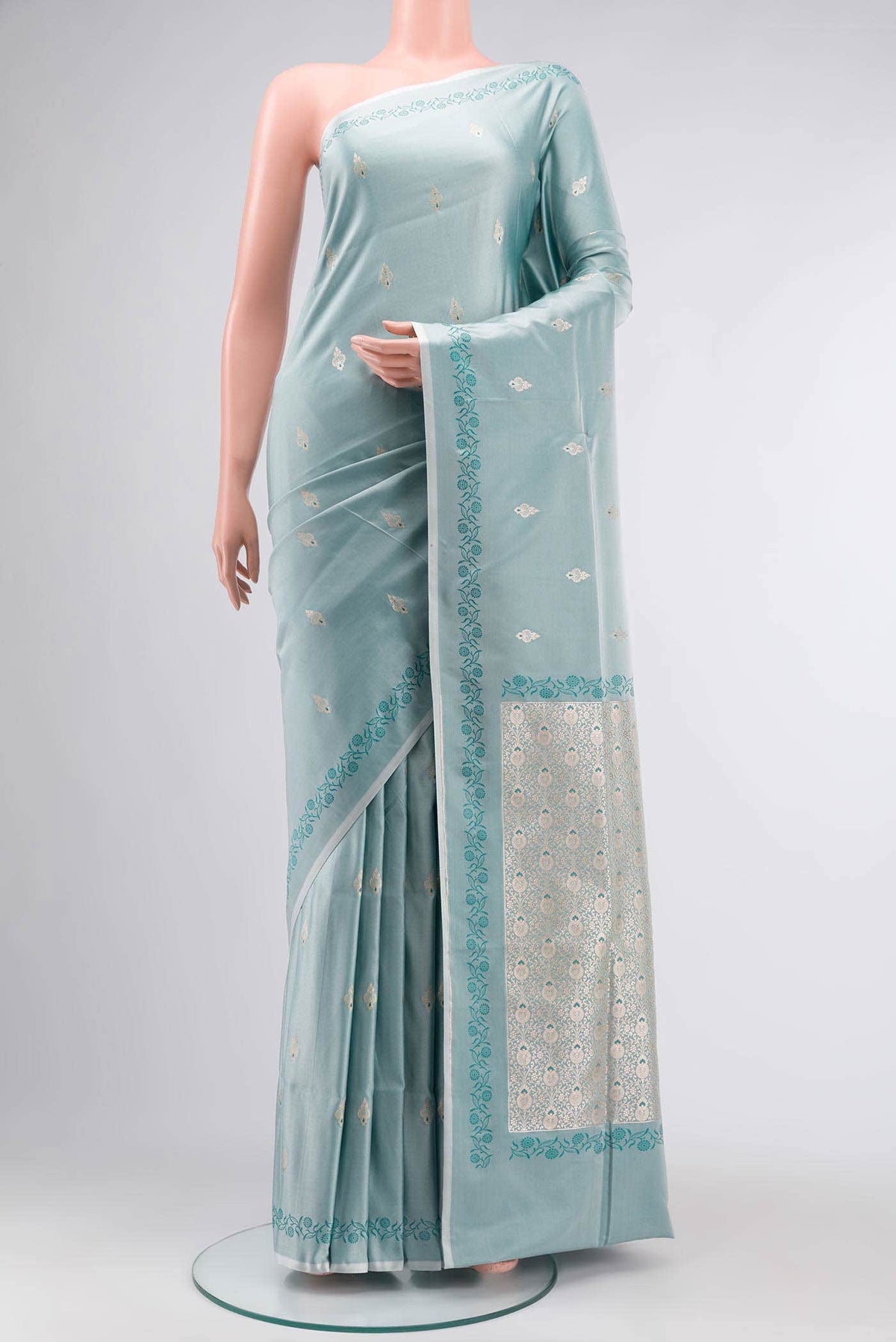 Blue Banarasi Silk Saree