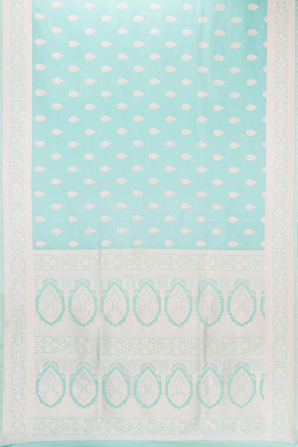 Light Green Dual Tone Blended Banarasi Silk Saree