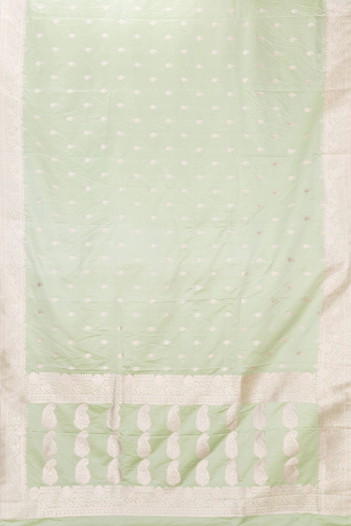 Light Green Dual Tone Blended Banarasi Silk Saree