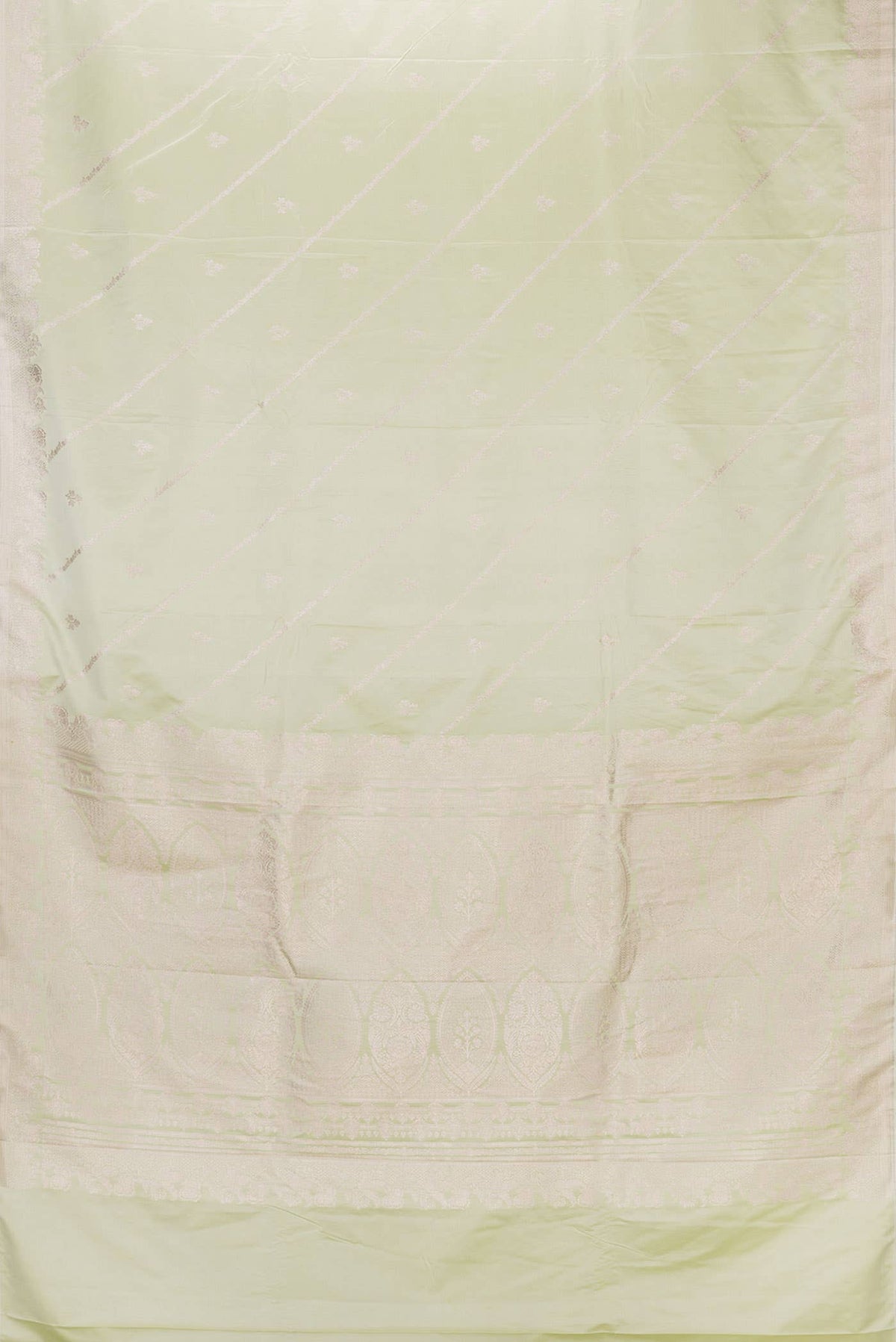 Pista Green Dual Tone Blended Banarasi Silk Saree