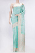 Light Blue Dual Tone Blended Banarasi Silk Saree
