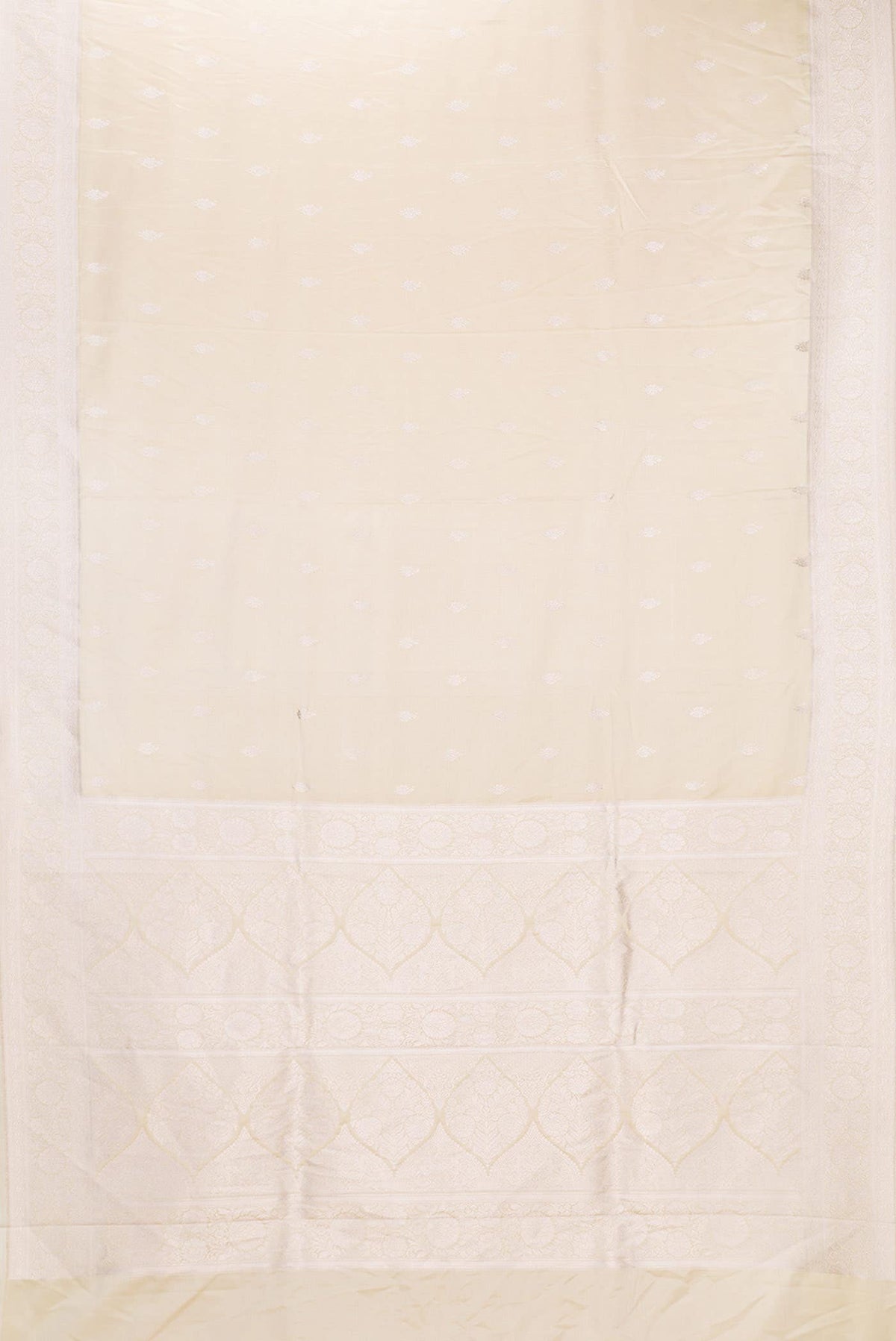 Beige Dual Tone Blended Banarasi Silk Saree
