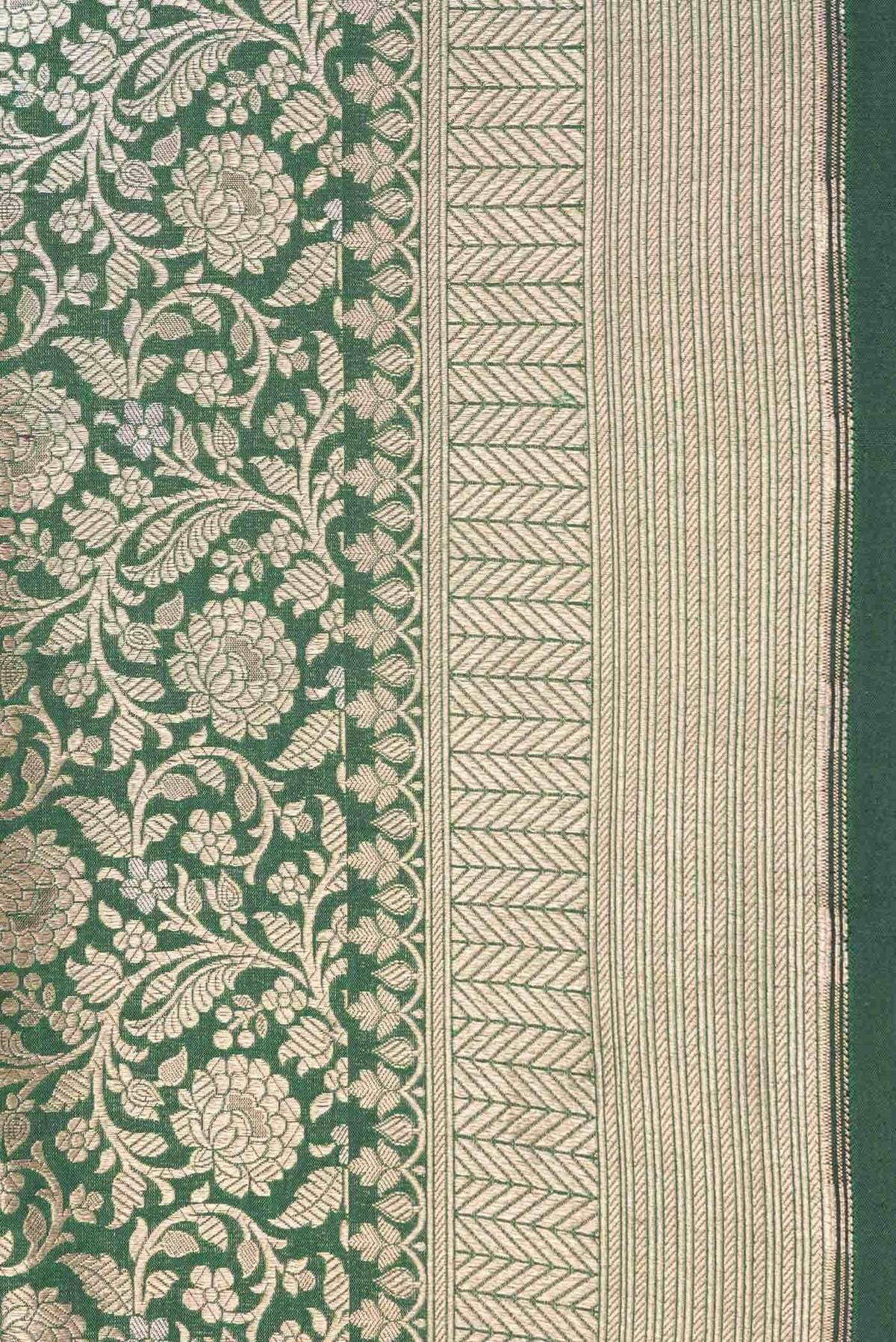 Green Dual Tone Banarasi Silk Saree