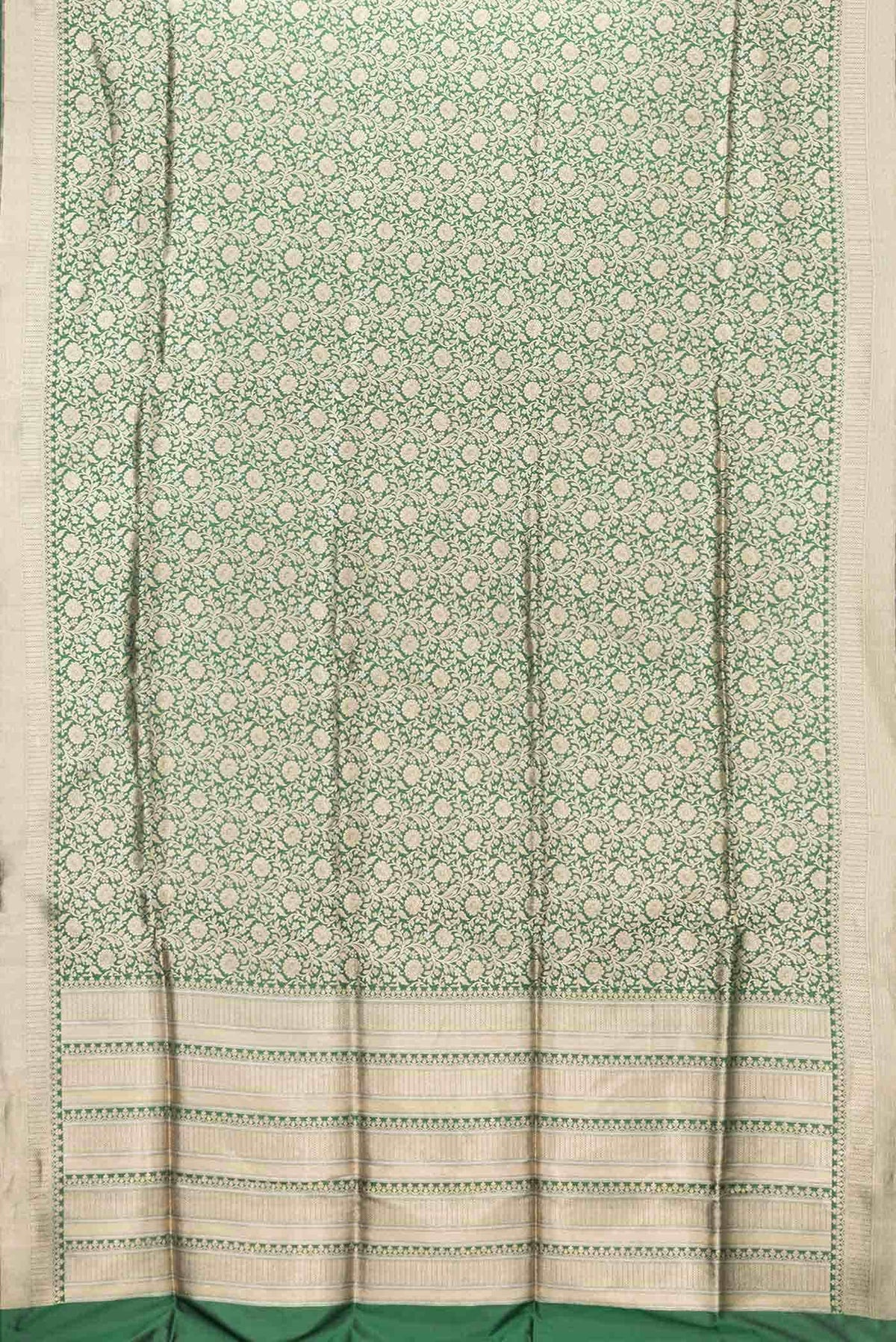 Green Dual Tone Banarasi Silk Saree