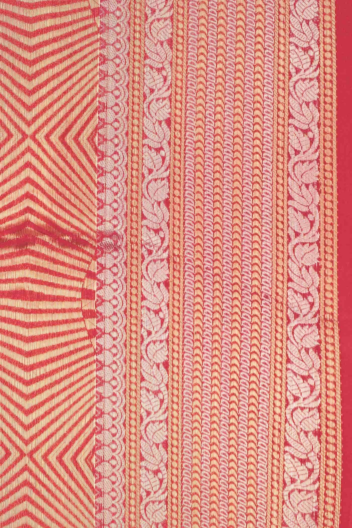 Red Dual Tone Banarasi Silk Saree