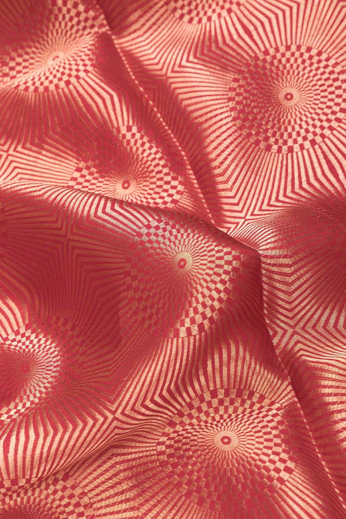 Red Dual Tone Banarasi Silk Saree