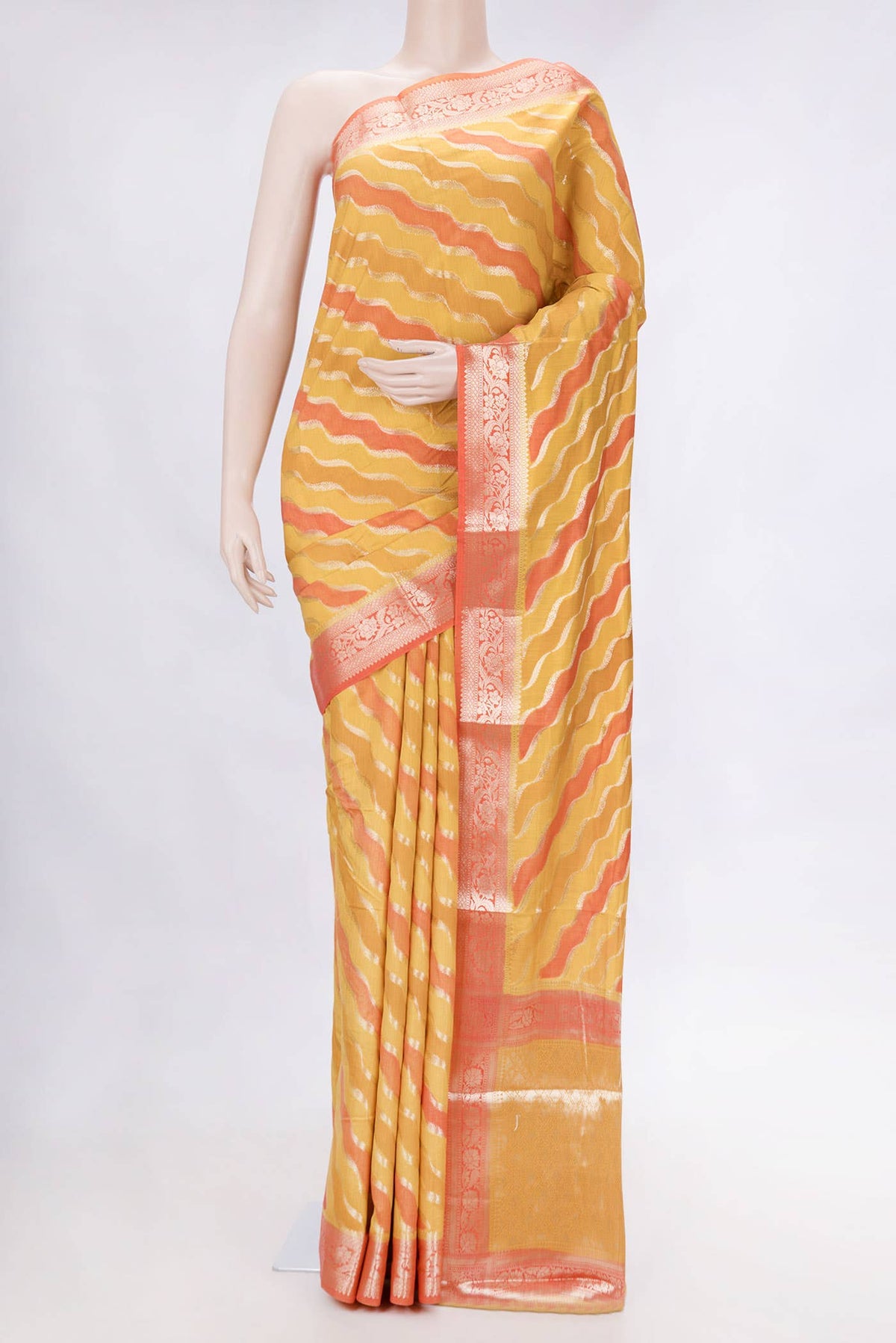 Multi Color Banarasi Raw Silk Saree