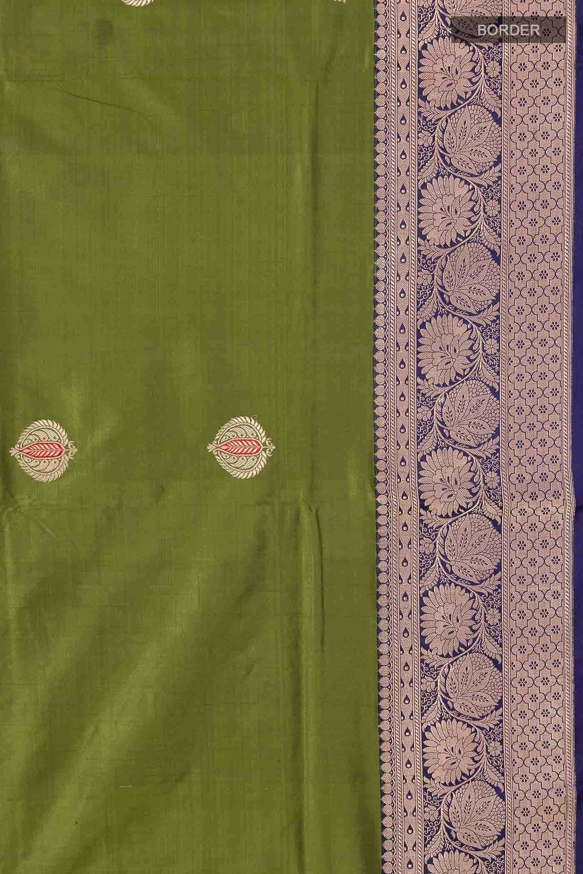 Green Banarasi Katan Silk Saree