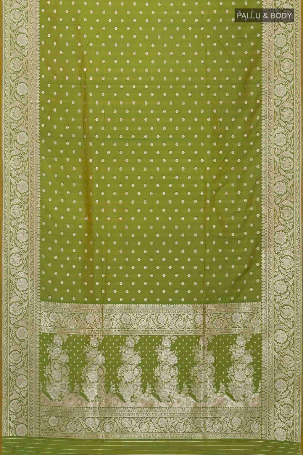 Green Blended Banarasi Silk Saree