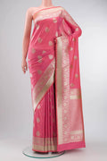 Pink Blended Banarasi Silk Saree