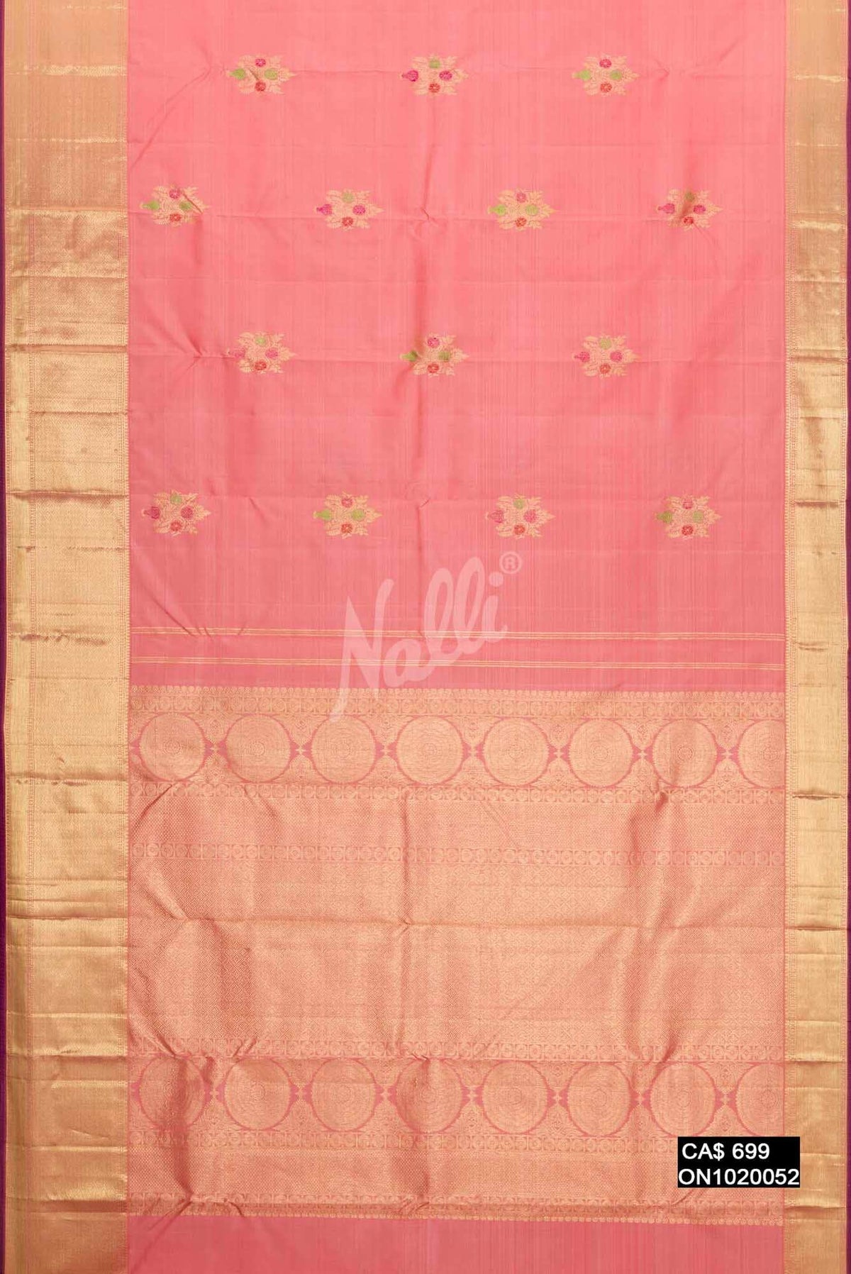 Pink Kanchipuram Silk Saree