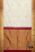 White Kanchipuram Silk Saree