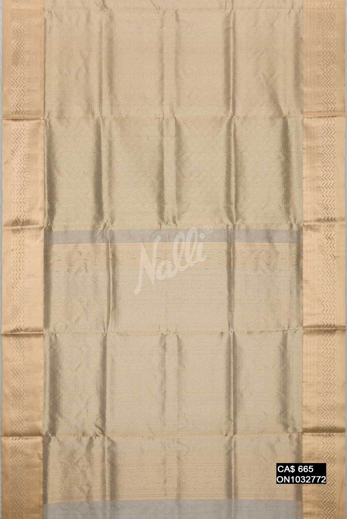 Silver Kanchipuram Tissue Silk Saree