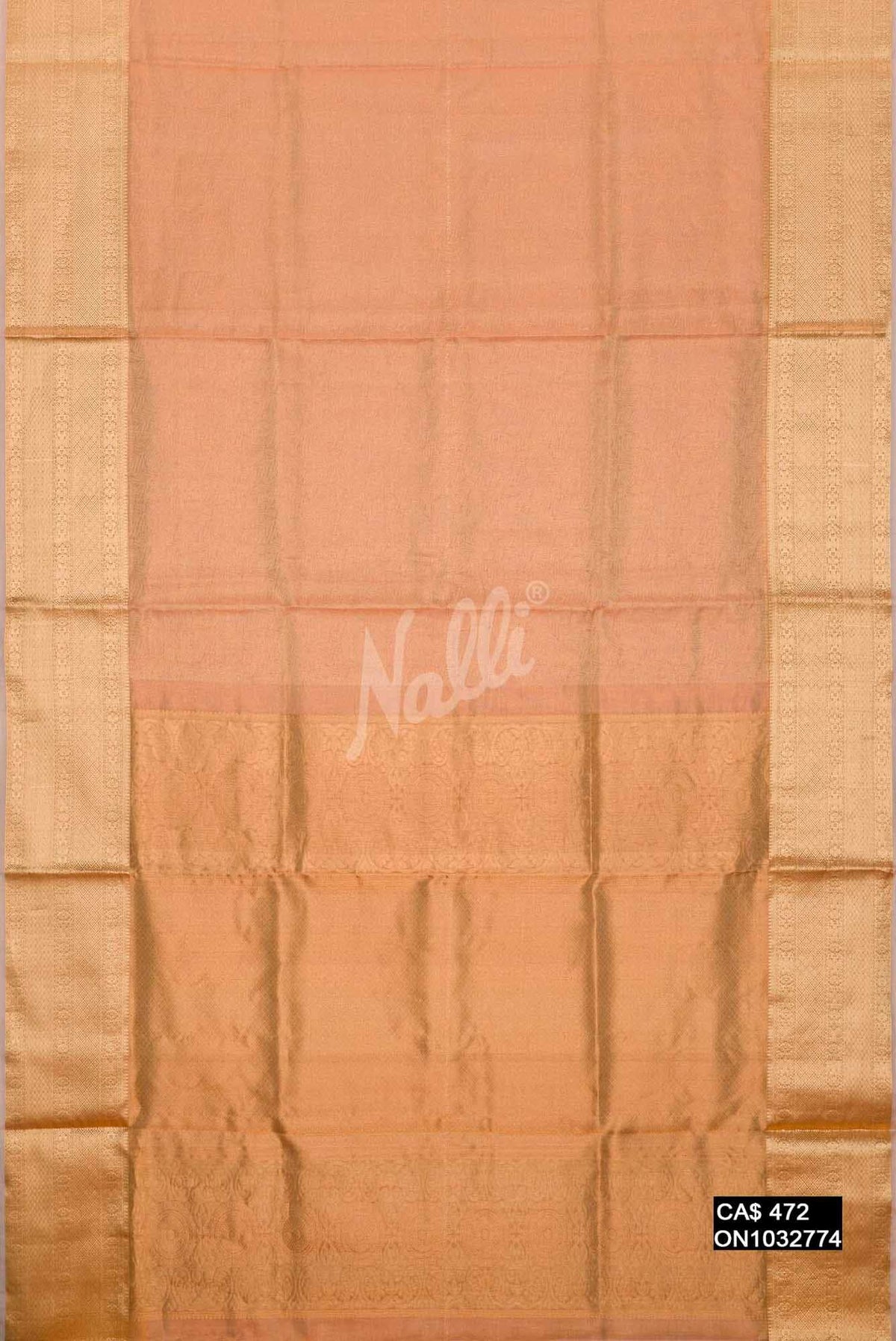 Rose Pink Kanchipuram Tissue Silk Saree