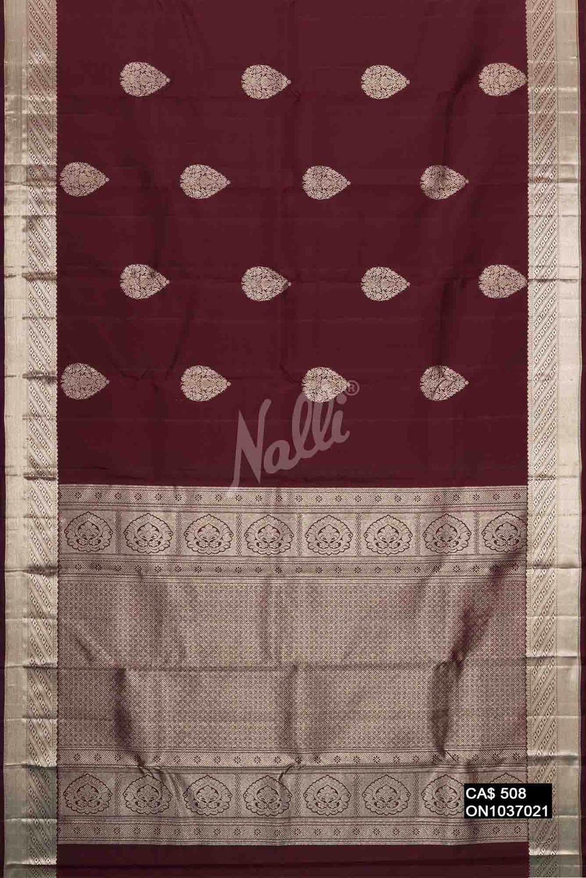 Brown Kanchipuram Silk Saree