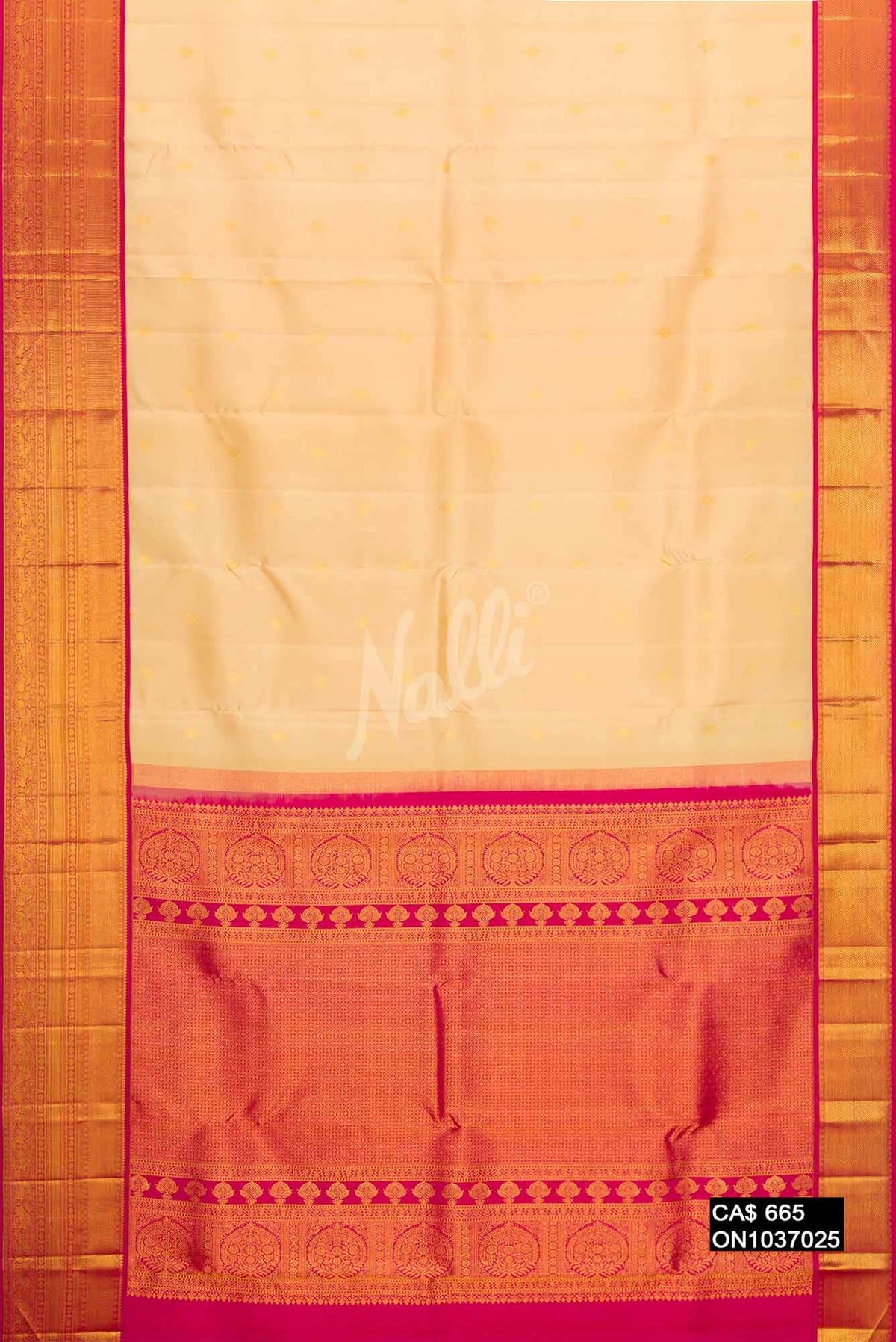 Sandal Kanchipuram Silk Saree