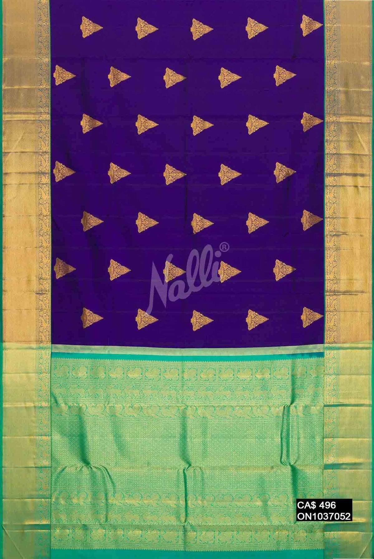 Navy Blue Kanchipuram Silk Saree