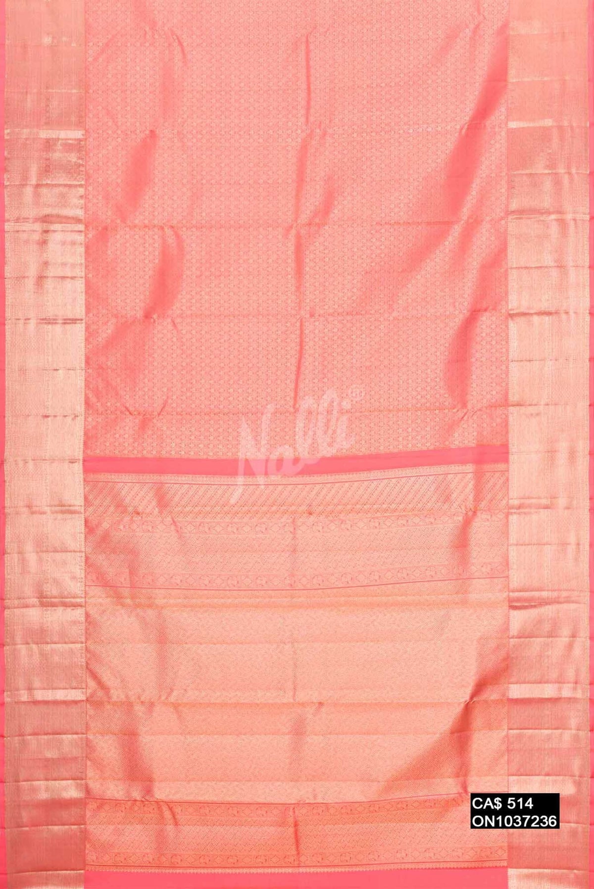 Pink Kanchipuram Silk Saree