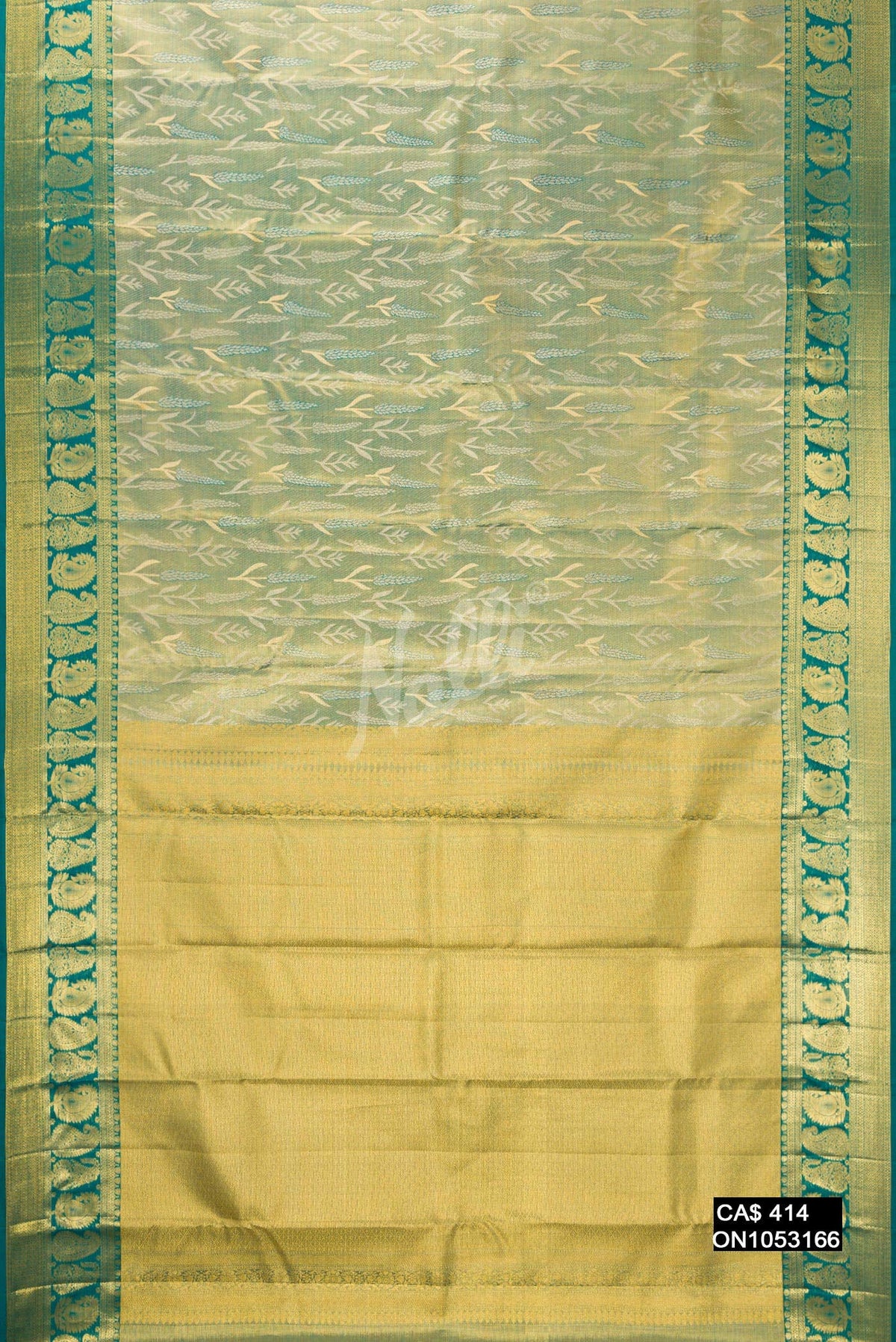 Green Kanchipuram Tissue Silk Saree