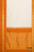 Off White Kanchipuram Silk Saree