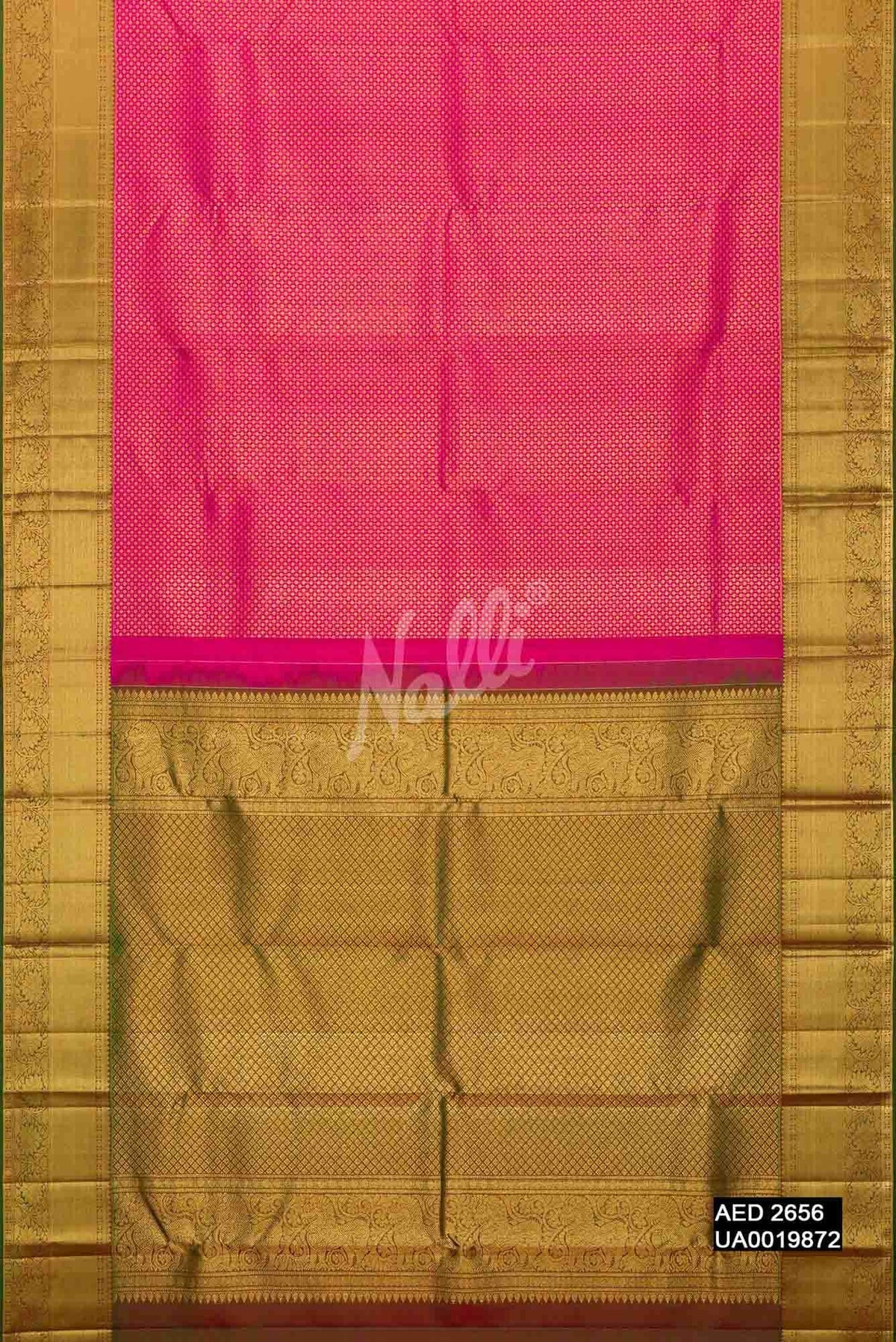 Pink Kanchipuram Silk Saree