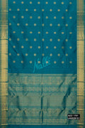 Peacock Blue Kanchipuram Silk Saree