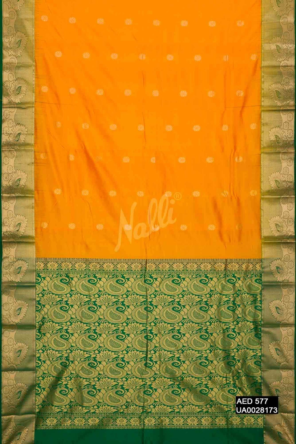 Yellow Kanchipuram Silk Saree