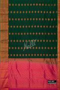 Bottle Green Kanchipuram Silk Saree