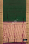 Bottle Green Kanchipuram Silk Saree