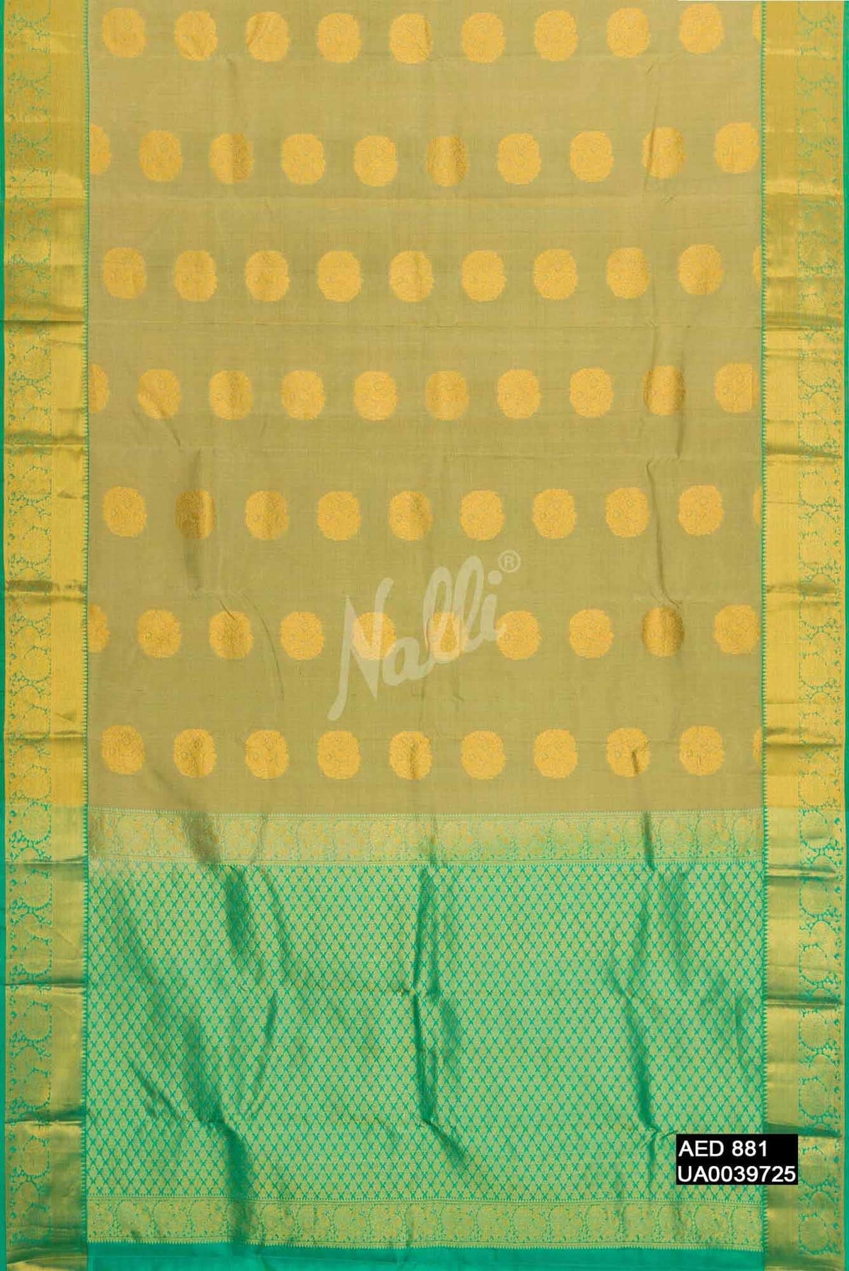 Pista Green Kanchipuram Silk Saree