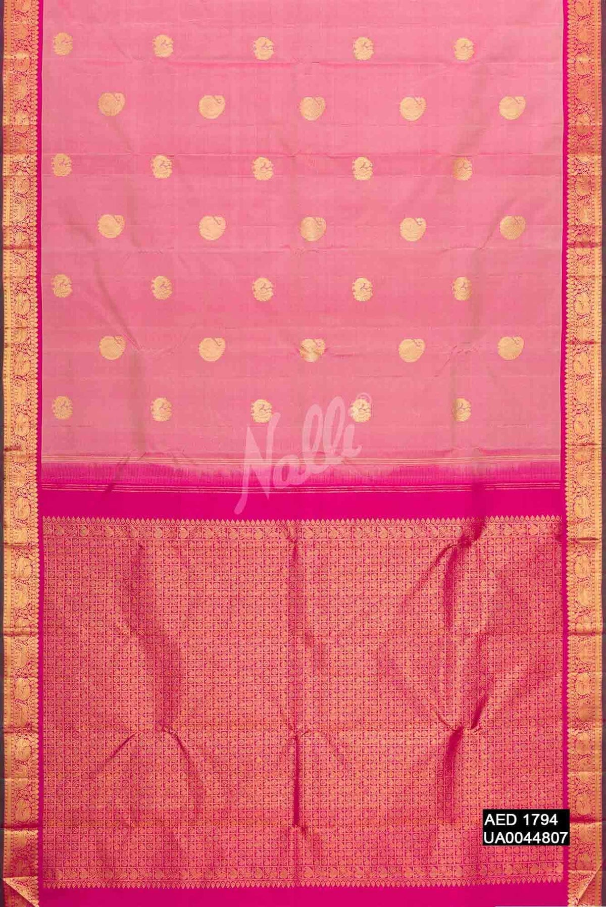 Pink Kanchipuram Silk Saree
