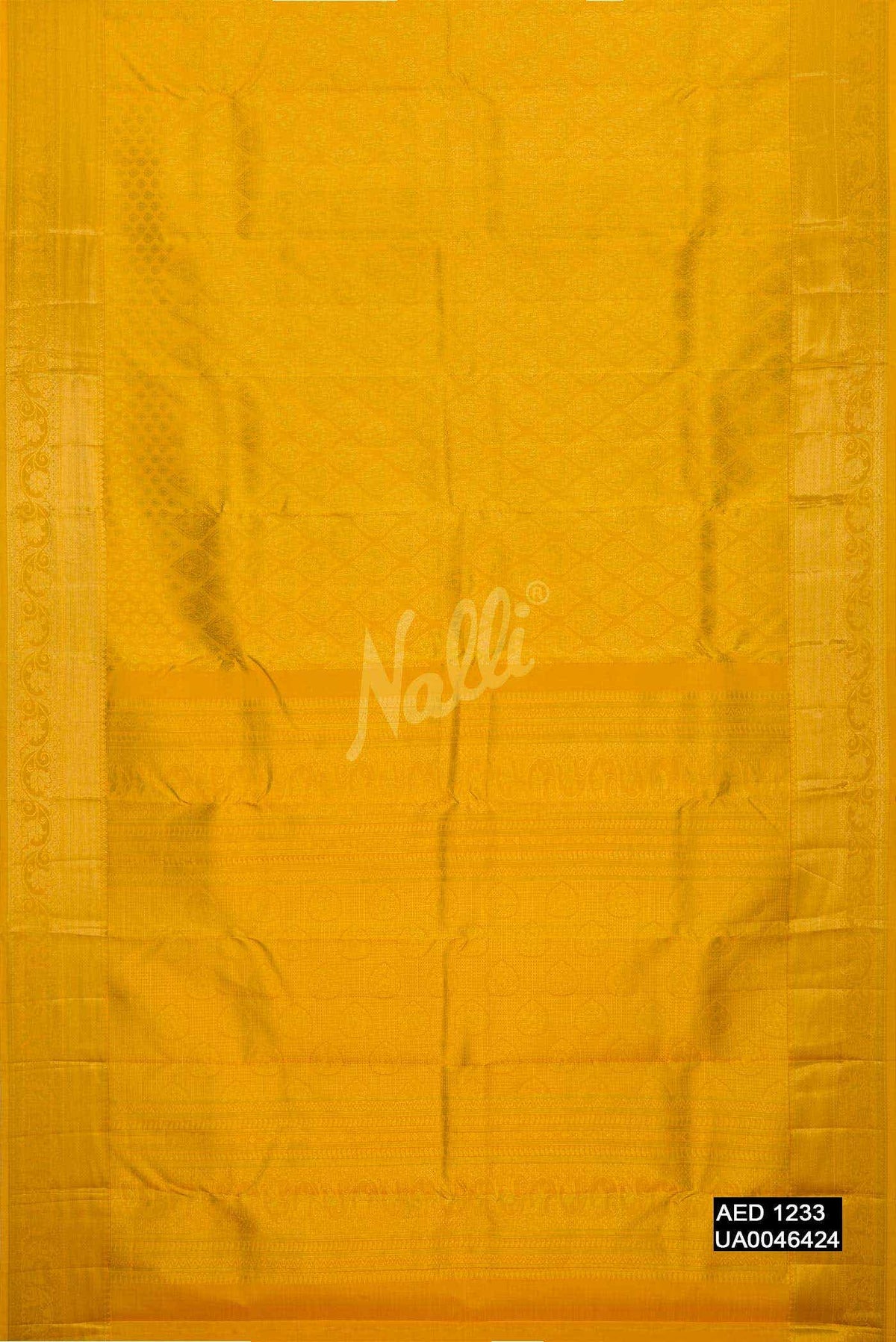 Yellow Kanchipuram Silk Saree