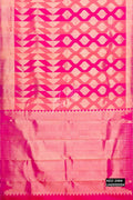 Orange and Pink Kanchipuram Silk Saree